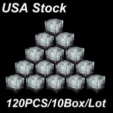 White Led Ice Cubes for Drinks Party Christmas Decoration Led Lights 120 Pack