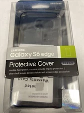 OEM Samsung Protective Cover Case for Samsung Galaxy S6 Edge Blue and Clear