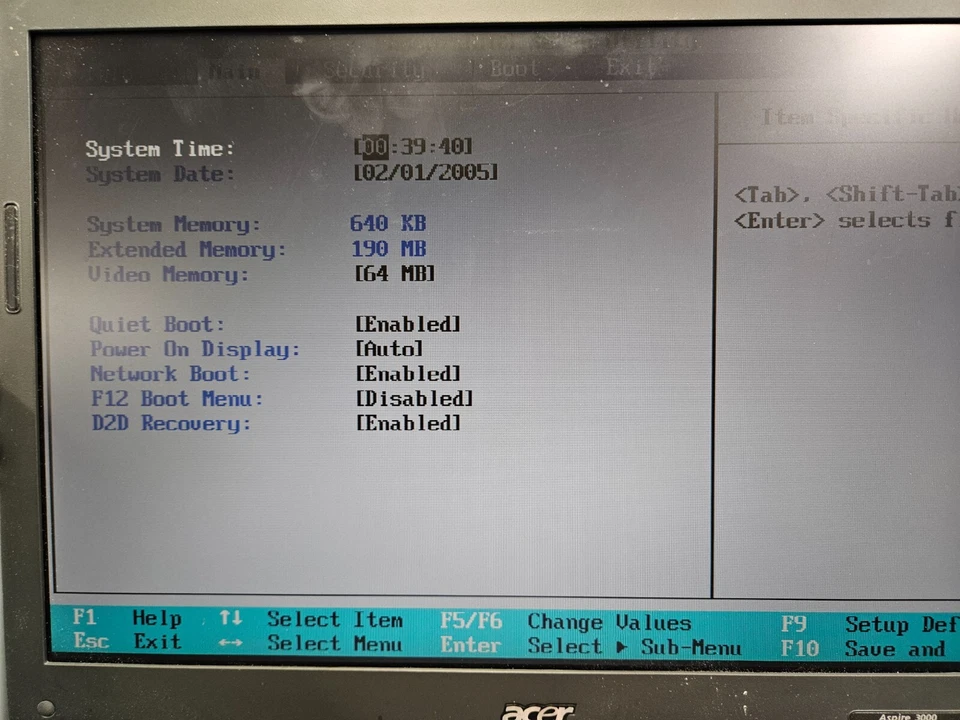 Acer Aspire 3000 Laptop *Parts or Repair* - Image 3 of 4