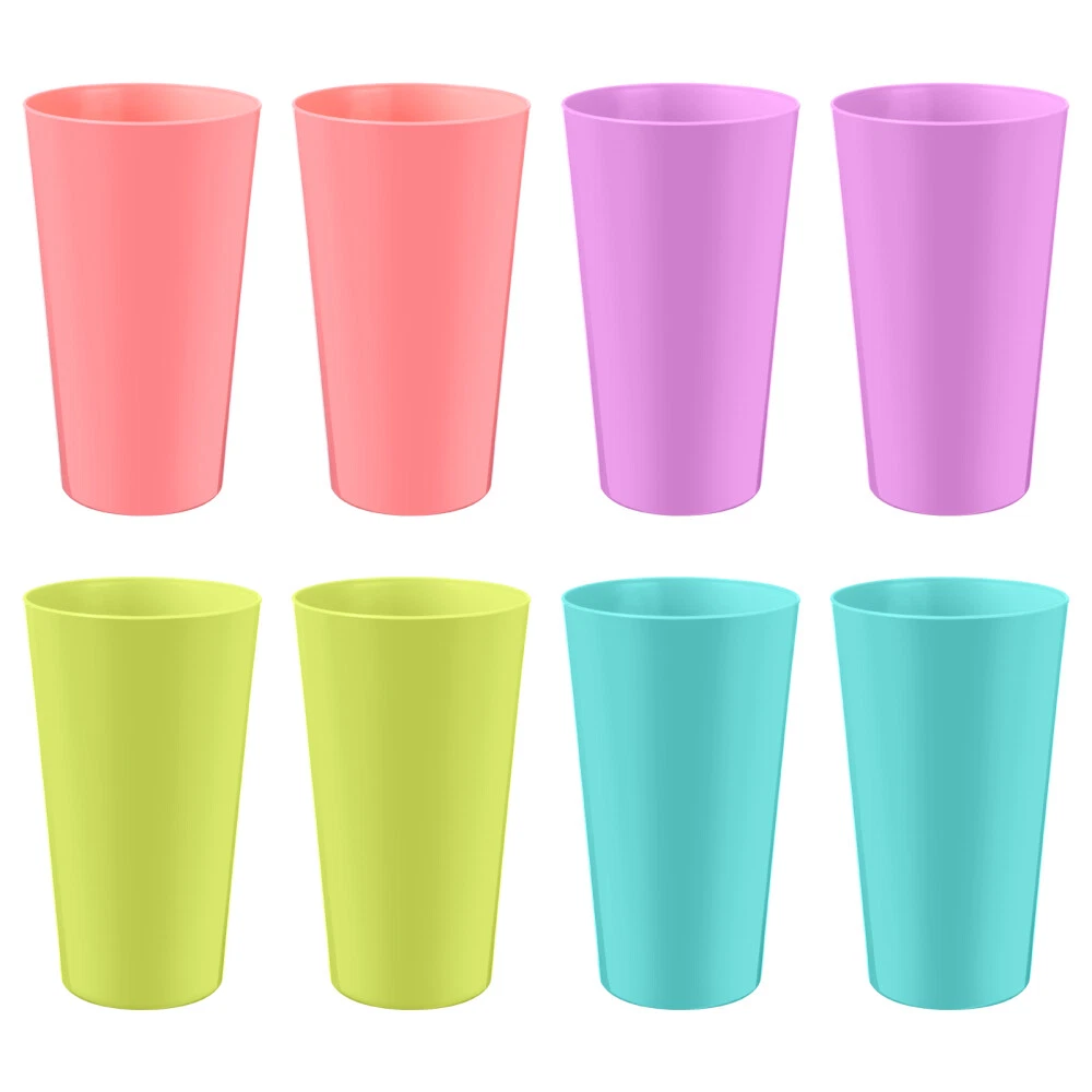 Reusable coffee cup with lids, Plastic Travel Cups 8 pcs -16oz