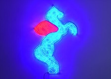 Marco Lodola, Pegaso, scultura luminosa da parete, grande formato