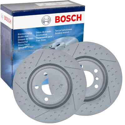 2X BOSCH BREMSSCHEIBEN Ø345mm HINTEN PASSEND FÜR BMW 1 2 3 4