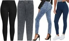 Ladies Pull On Jeans Jegging Stretch Denim Legging 29" Leg Womens Plus Size