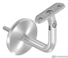 Staffa per corrimano in acciaio inox con snodo, per tubo 42,4mm, 68x5mm, V2A