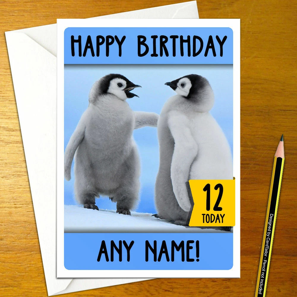 Penguin Happy Birthday Card