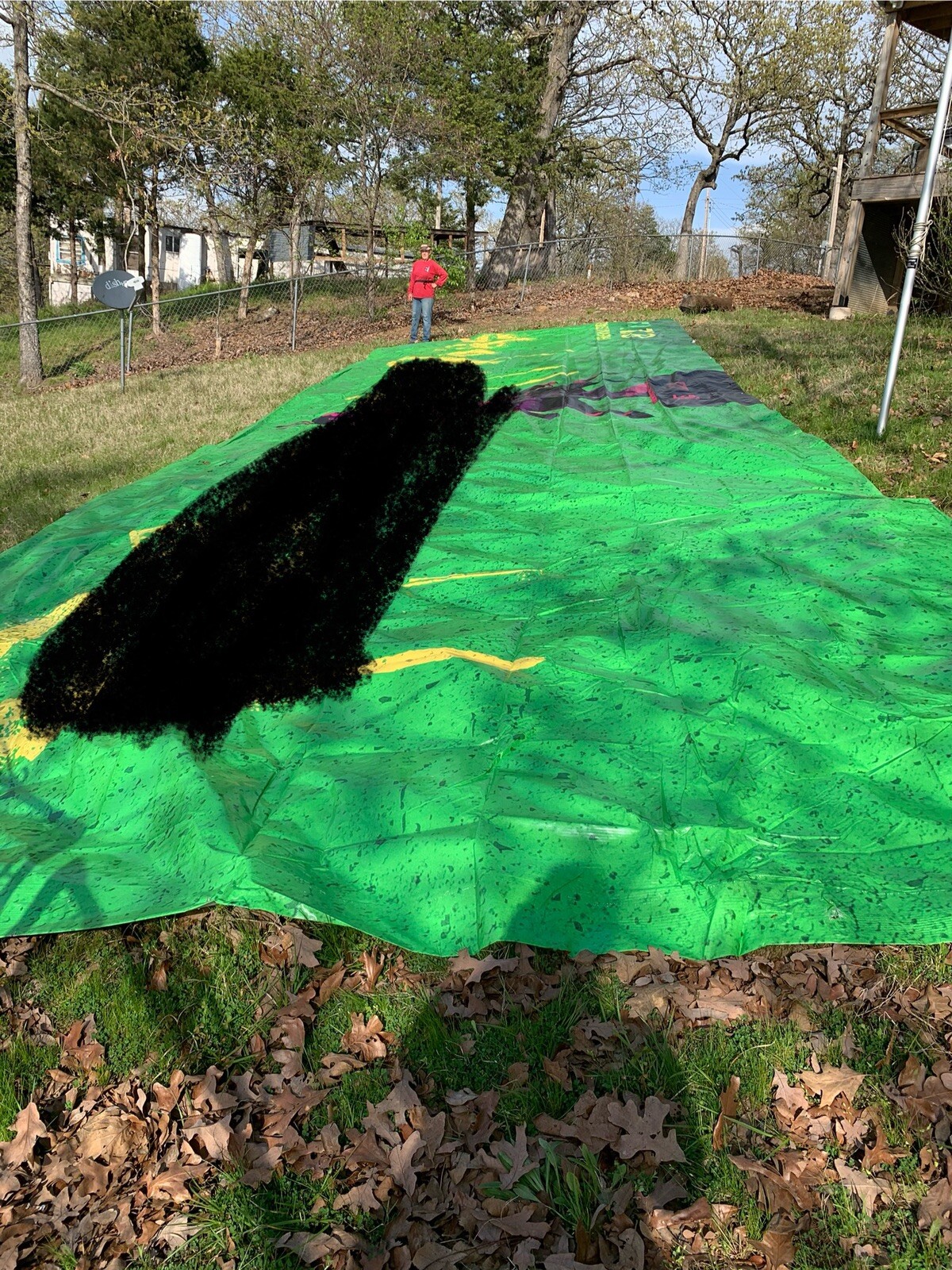 Outdoors Extra Heavy Duty 14’x48’ Vinyl Tarps Once Used as Billboards