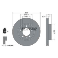 Textar 2X Bremsscheibe 92055605