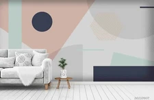 3D Abstract Geometric Wallpaper Wall Mural Removable Self-adhesive Sticker5376