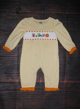 NEW Boutique Pumpkin Baby Girls Ruffle Romper Jumpsuit