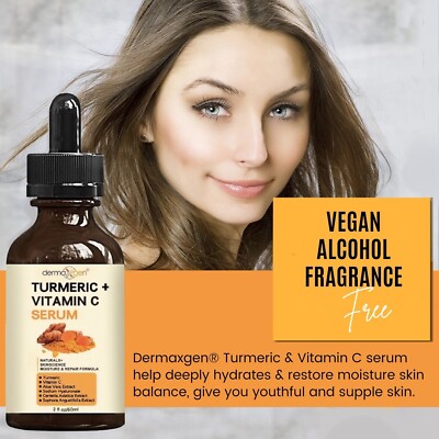 2 FL OZ -TURMERIC FACE SERUM + PIGMENTATION +BLEMISH CORRECTOR+DARK SPOTS + ACNE
