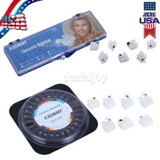 AZDENT Dental Orthodontic Brackets Clear Ceramic Braces Roth .022 Hooks 3-4-5