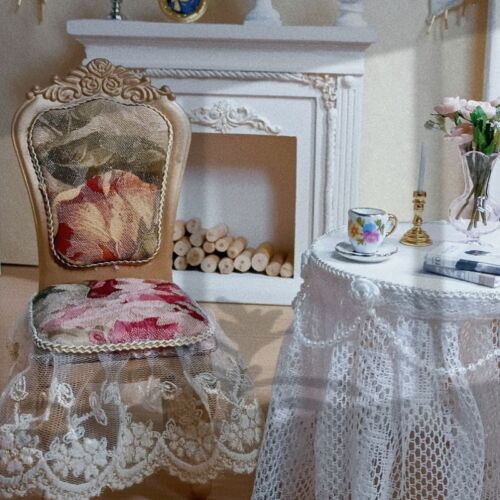 Doll house Miniatures 1/6 Scale Furniture Retro Chair Armchair Table Dining room - 第 6/16 張圖片