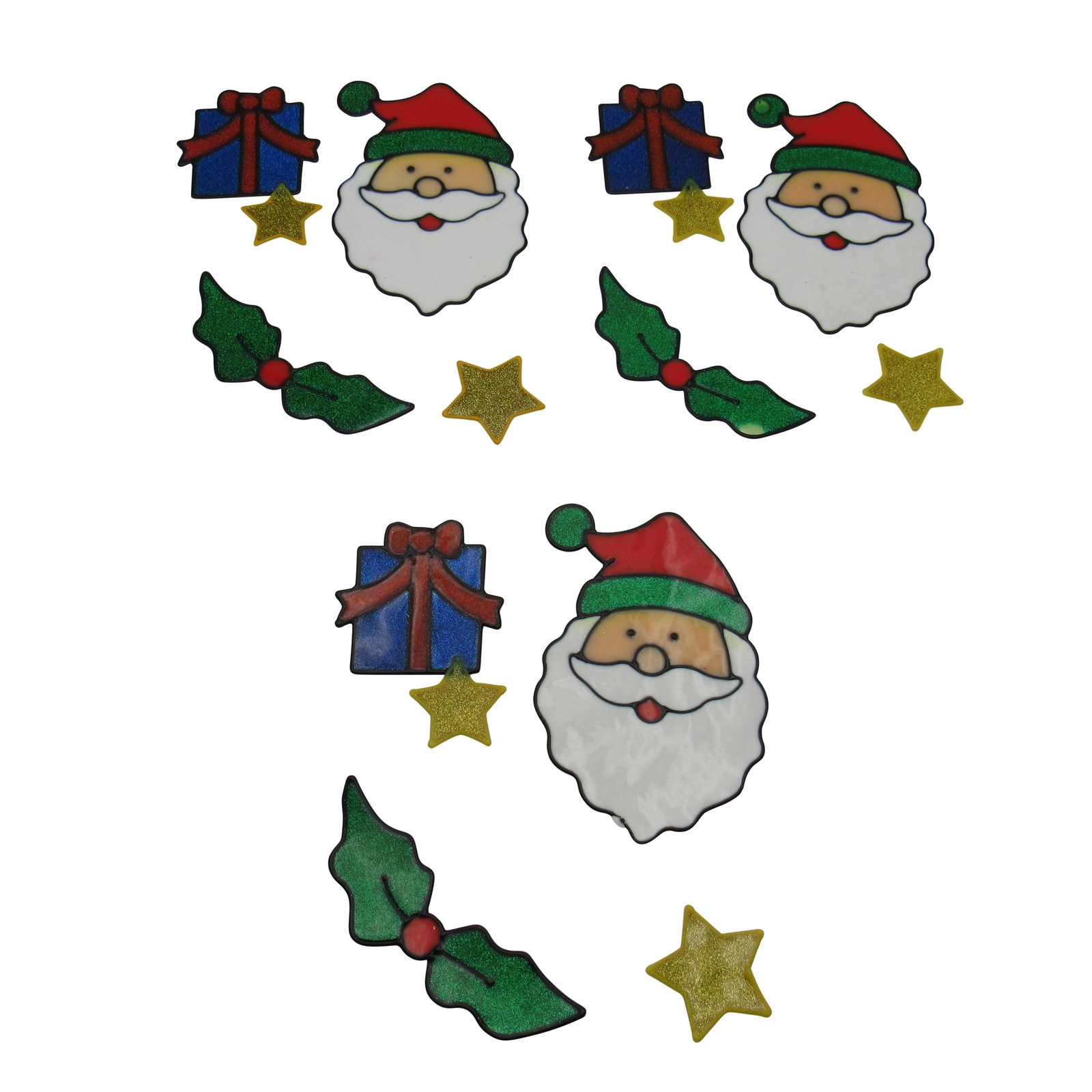 Christmas Window Decor Stickers Variety Pack (Reusable Clings Decal)