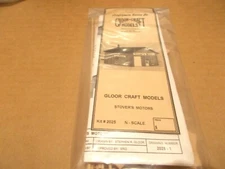 GLOOR CRAFT MODEL RAILROAD STOVER'S  MOTORS  KIT  N SCALE WOOD & METAL  NIP NOS