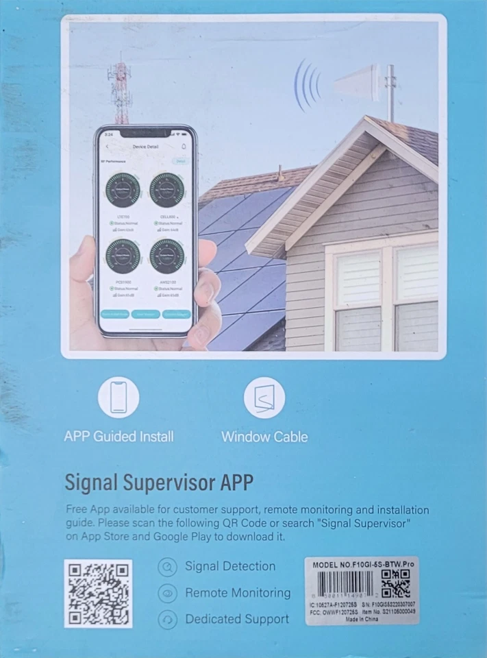 SuperBars Cell Phone Booster for Home and Office Cover 6000 sq ft with 2 Antenna - Image 3 of 4