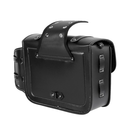 Bolsa de sillín lateral para motocicleta con portavasos equipaje para Harley Touring Road King - Imagen 9 de 12