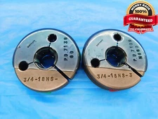 3/4 18 NS 3 THREAD RING GAGES .75 .750 .7500 GO NO GO P.D.'S = .7139 & .7109