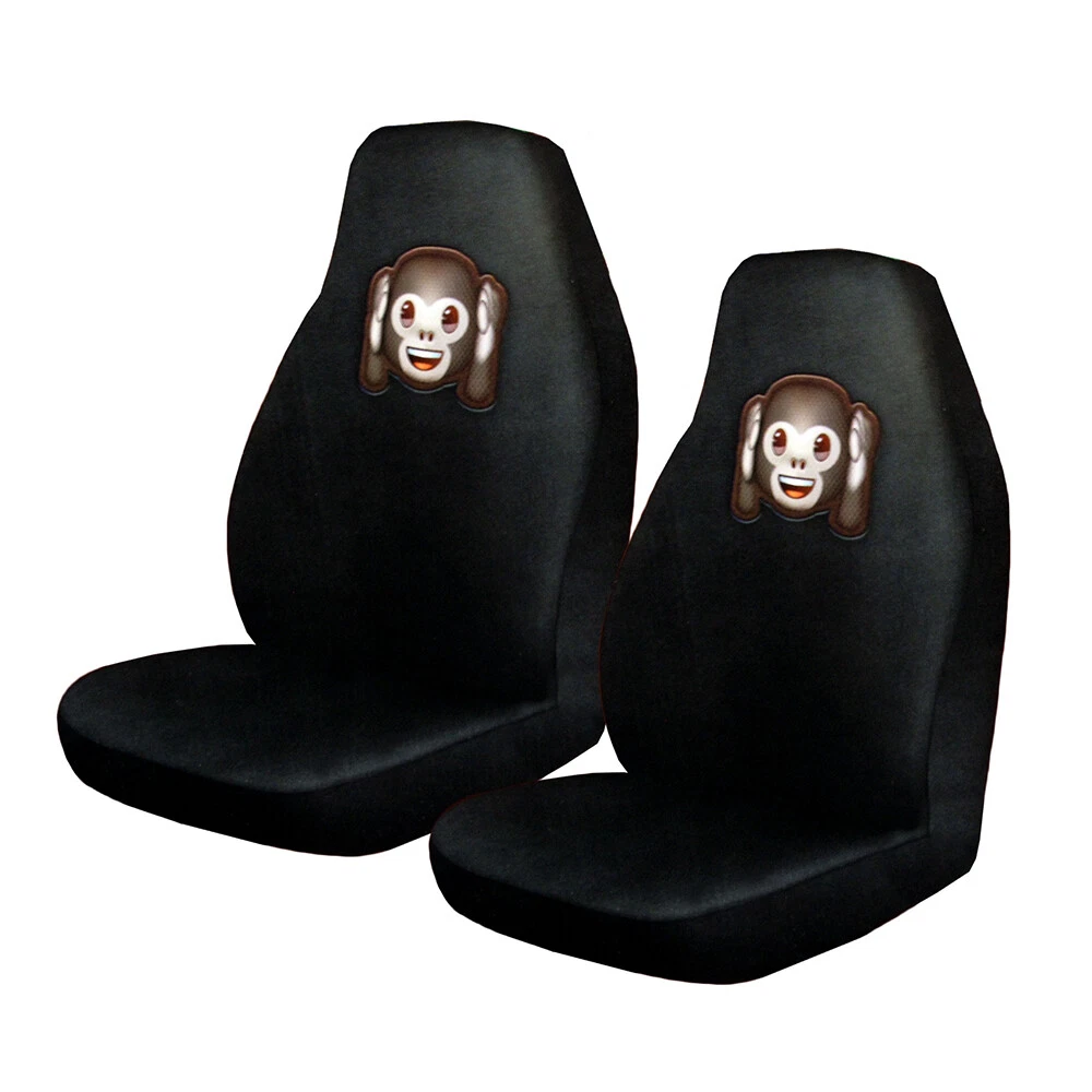 Pair of Emoji Car Front Seat Covers Monkey Face Assorted Brands eBay