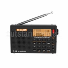 SIHUADON R-108 Black Full Band Radio FM/MW/SW/LW/AIR DSP Receiver ot25