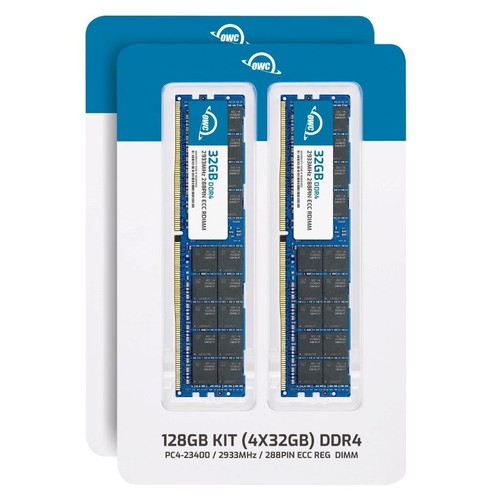 OWC 128GB (4x32GB) DDR4 2933MHz 2Rx4 ECC Registrado RDIMM 288pin Memoria RAM - Imagen 2 de 7