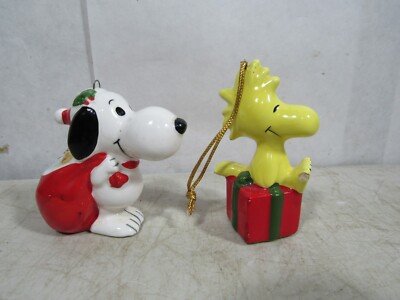 Vintage 1966 Snoopy Peanuts Woodstock Christmas Ornaments | eBay