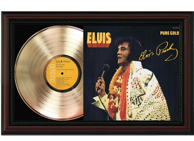 Elvis Presley Framed Cherry Wood Reproduction Signature LP Record ...