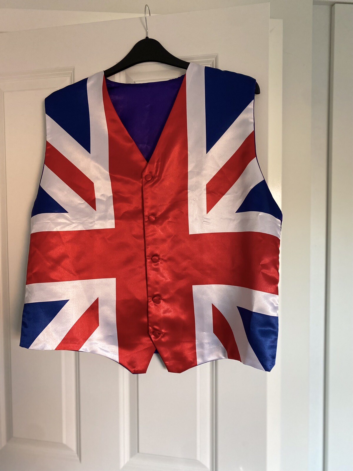 Mens Union Jack Waistcoat Size XL eBay