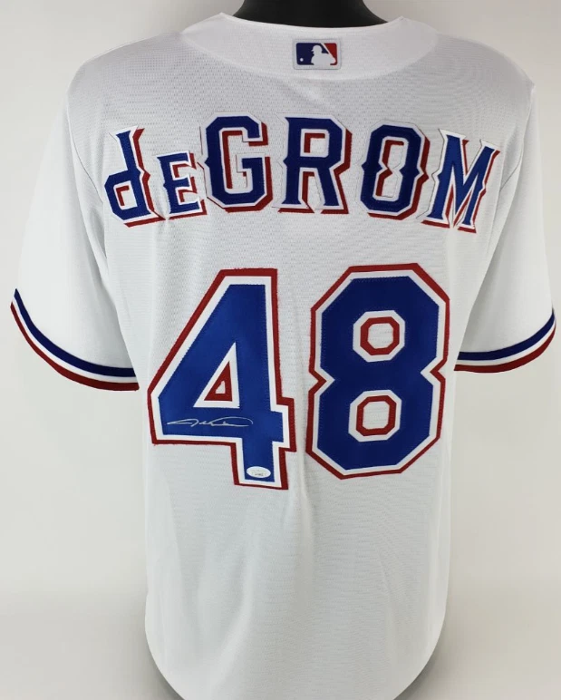 Jacob deGrom Signed Autographed Texas Rangers Nike MLB Jersey (JSA COA)