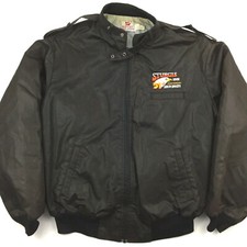 Vtg Sturgis 1991 Motorcycle Biker Jacket Quilted Bomber Made USA Coat Logo Sz XL
