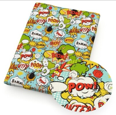 Polyester Graphics Cartoon Cartoon comic superhero ac cartoon Polyester Cotton blend fabric 20