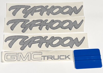 1992 GMC Truck Silver Typhoon Decal Kit