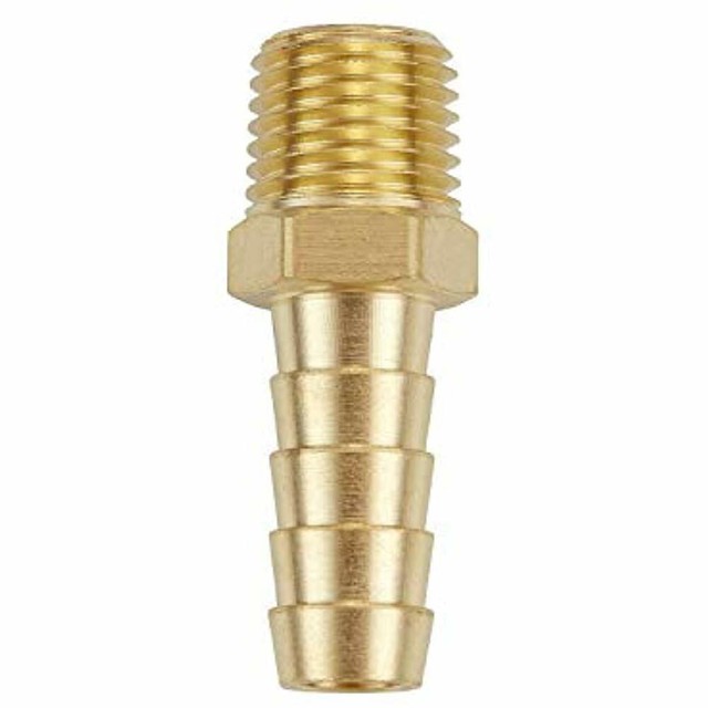 4 PCS Solid Brass Pipe Fitting And Air Hose End Fitings 1/2" Barb X 3/8