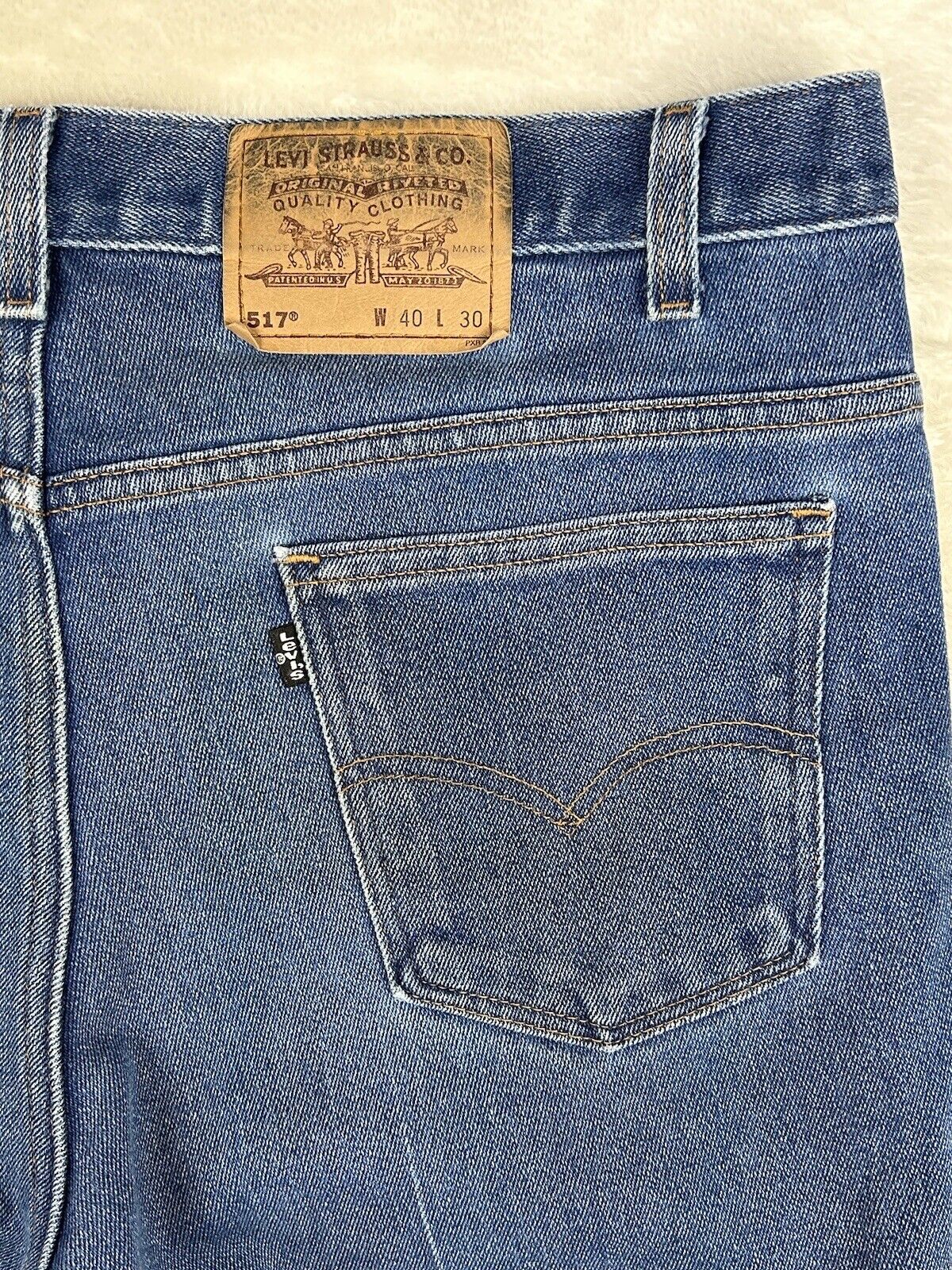 Levis 517 Jeans Men’s Size 40X30 Blue Made in USA… - image 7