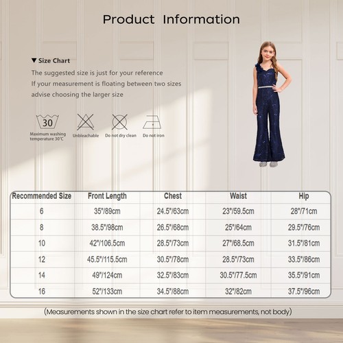 Girls One Shoulder Jumpsuit Sequin Sleeveless Flare Leg Long Romper High Waist - Picture 45 of 74