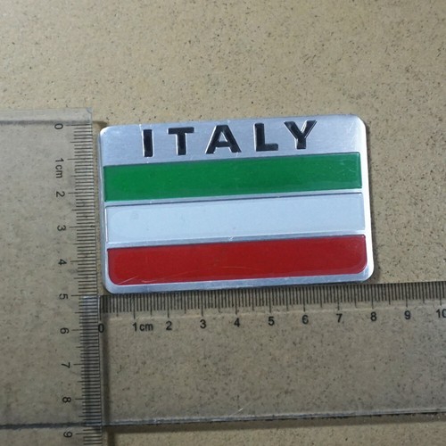 3PCS ITALY Flag Metal Sticker Badge Emblem Decal Car Motors 3D Racing V12 Engine - Picture 5 of 8