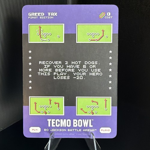 2026 Bo Jackson Battle Arena Tecmo Greed Tax Play #4 (PL4) SSP