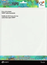 Tim Holtz Alcohol Ink White Yupo Paper 144lb 5/Pkg 8"X10"