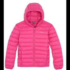 NWT Eddie Bauer Toddler Kids Cirruslite Duck Down Hooded Jacket Size 3T Pink