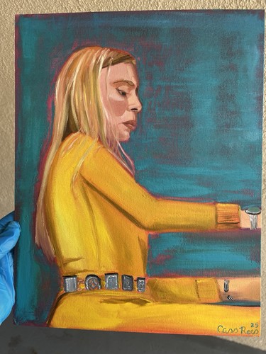 Joni Mitchell seltenes Original Unikat Ölgemälde Isle Of Wight 1970 Neu  - Bild 14 von 22