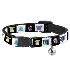 Cat Collar Breakaway with Bell Star Wars Mandalorian 4-Character Pose Blocks NAR