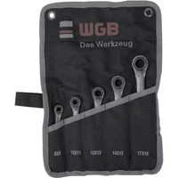 WGB RatschenschlüSselsatz 5Tlg 8-19Mm Chrom-Vanadium Stahl Mit Stopring