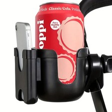 1pc Golf Stroller Cup Holder, Silicone(Black)