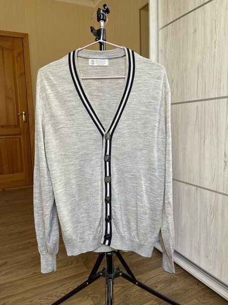 Unisex Brunello Cucinelli Cardigan Grey M (48)