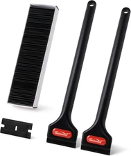NEWISHTOOL 2 Pcs Long Handle Plastic Razor Blade Scraper With 100 PCS Spare