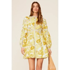 Ted Baker Cornila Yellow White Floral Linen M...