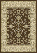 Brown Oriental Floral Area Rug 5x8 Persien Border Carpet - Actual 5' 2" x 7' 2"