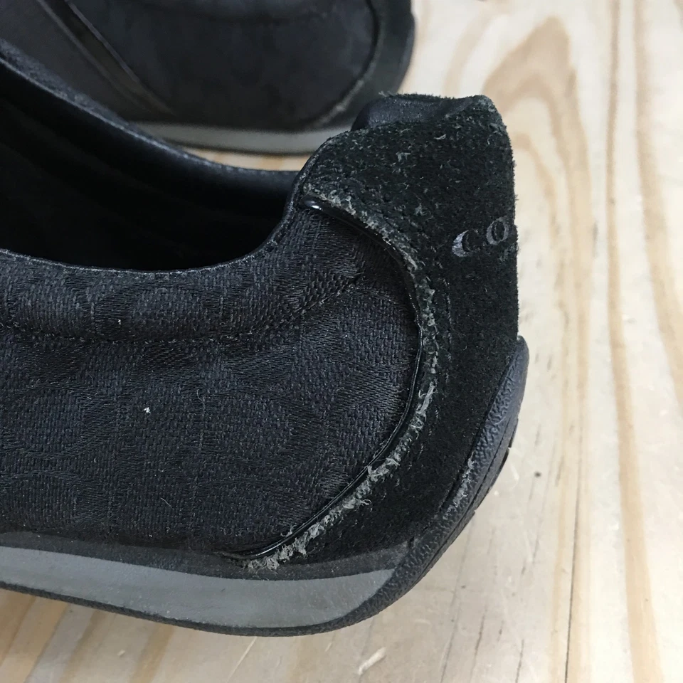 Zapatilla deportiva Coach para mujer 7,5B negra Remonna con cordones tela gamuza informal cómoda C6002 Foto 4 de 4