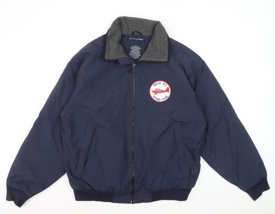 Devon & Jones Bomberjacke Herren Blau M Nylon Gefüttert Freizeit Oberbekleidung