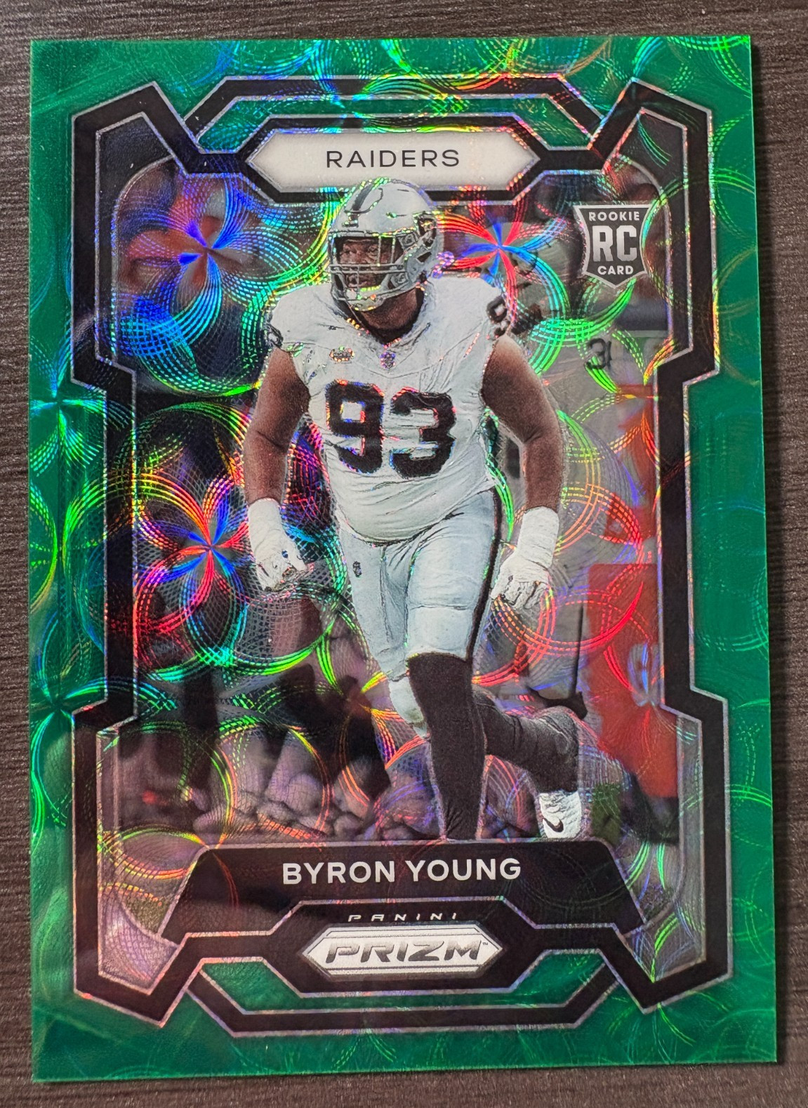 2023 Panini Prizm Byron Young #355 Green Scope Prizm Rookie RC serial /75