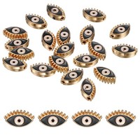 20 StüCk AugenföRmige Evil Eye Perlen FüR Schmuck, Schwarz